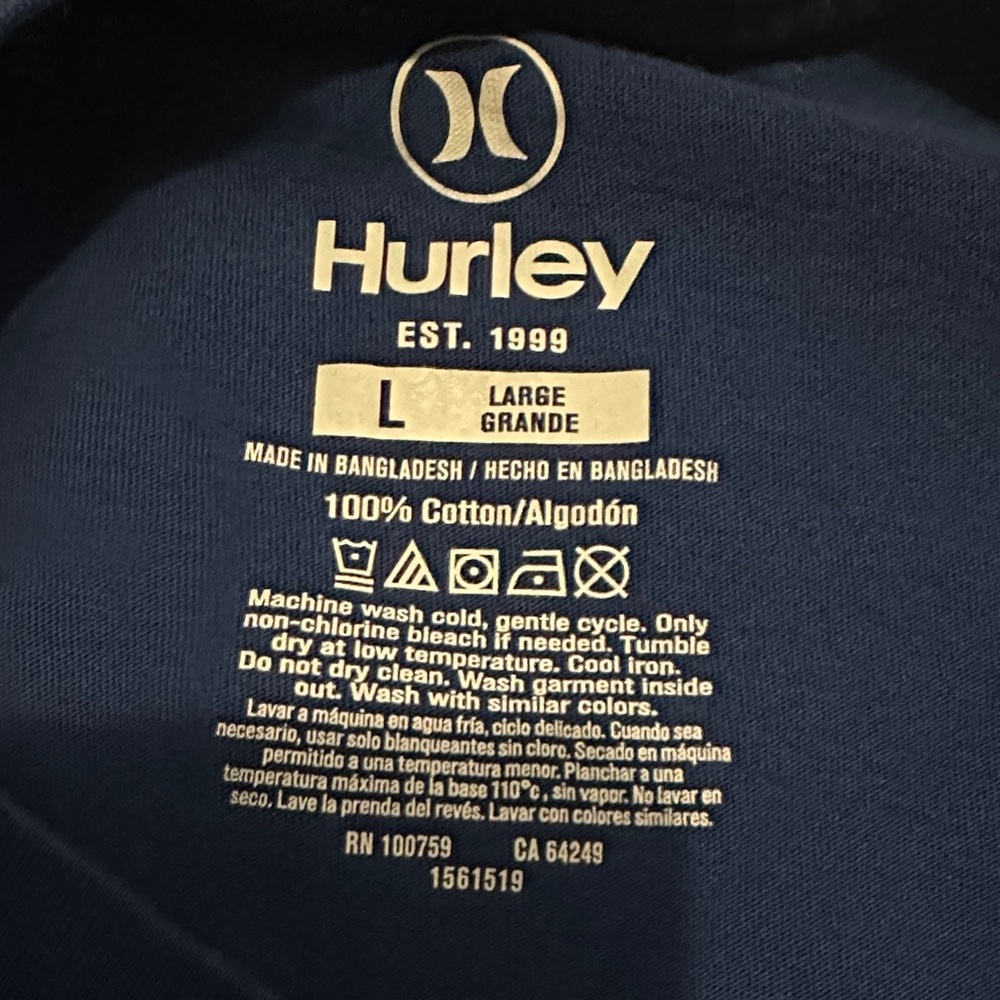 Hurley Men's Navy Graphic Tee - Picture 3 of 3